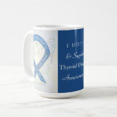 Thyroïde Maladie Sensibilisation Ruban Angel Mug (Devant gauche)