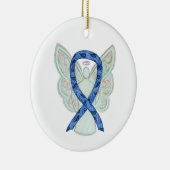 Thyroïde Sensibilisation Ribbon Angel Ornements (Droite)