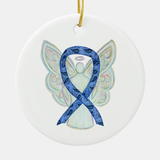 Thyroïde Sensibilisation Ribbon Angel Ornements (Devant)