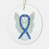 Thyroïde Sensibilisation Ribbon Angel Ornements (Gauche)