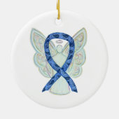 Thyroïde Sensibilisation Ribbon Angel Ornements (Dos)