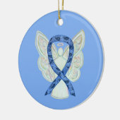 Thyroïde Sensibilisation Ribbon Angel Ornements (Gauche)