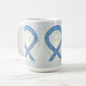 Thyroïde Sensibilisation Ruban Angel Café Mug (Devant gauche)