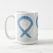 Thyroïde Sensibilisation Ruban Angel Café Mug (Gauche)