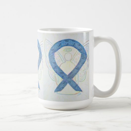 Thyroïde Sensibilisation Ruban Angel Café Mug (Droite)