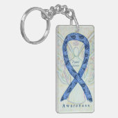 Thyroïde ziekte Angel Awareness Ribbon Sleutelhang Sleutelhanger (Voorkant Links)