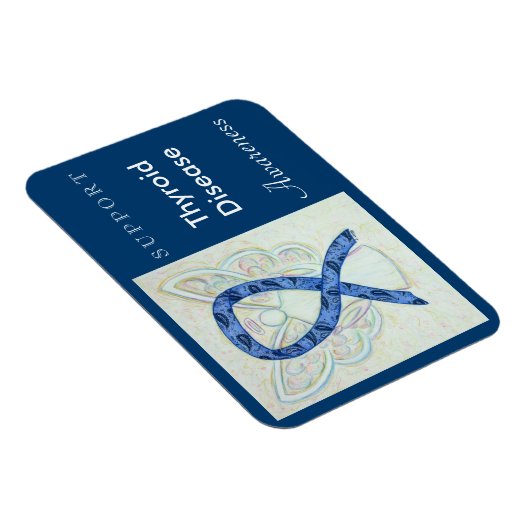 Thyroïde Ziekte Bewustmaking Ribbon Angel Magnets Magneet (Rechterzijde)