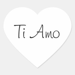 Ti Amo/I houdt van je Hart Sticker