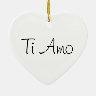 Ti Amo/I houdt van je Keramisch Ornament