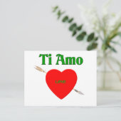 Ti Amo (Ik hou van je) Briefkaart (Staand voorkant)