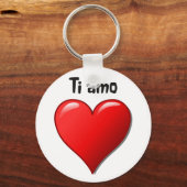Ti amo - Ik hou van je in het Italiaans Sleutelhanger (Voorkant)