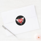 Ti amo (Ik hou van je) Ronde Sticker (Envelop)