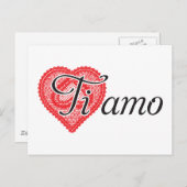Ti amo (Italiaans) Briefkaart (Voorkant / Achterkant)