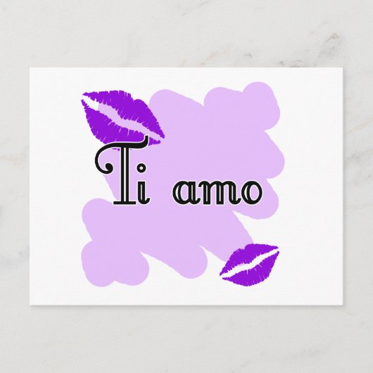 Ti amo - Italiaans Ik hou van je Briefkaart (Voorkant)