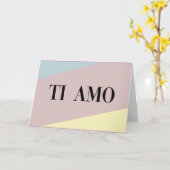 Ti amo italiaans taalschrift kaart (Gele Bloem)
