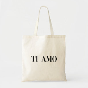 Ti amo italiaans taalschrift tote bag