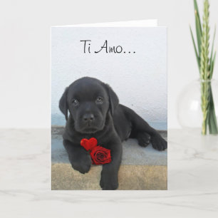 Ti Amo Labrador puppy wenskaart Feestdagen Kaart