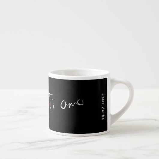 Ti Amo Vous aimez en Italien Coeur Café Mug (Droite)