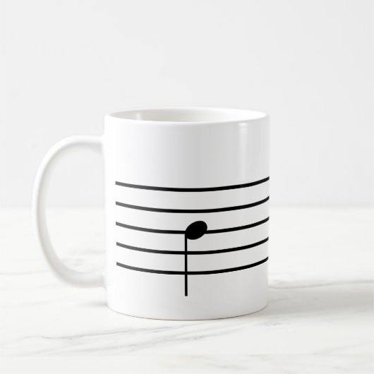 Ti Music Note Tea Mug (Gauche)
