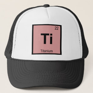 Ti - Titanium Chemie Periodiek Systeem Symbool Trucker Pet