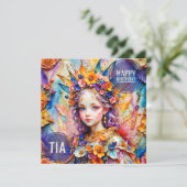TIA ~ Carte d'anniversaire ~ Fleur Fairy ~ (Debout devant)
