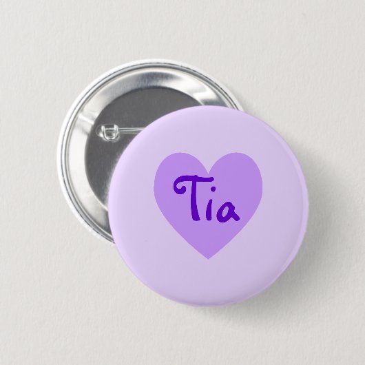 Tia in Paars Ronde Button 5,7 Cm (Voorkant /achterkant)