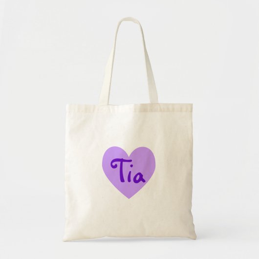 Tia in Paars Tote Bag (Voorkant)