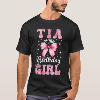 Tia Of Verjaardagsmeisje Coquette Strik Matching F T-shirt