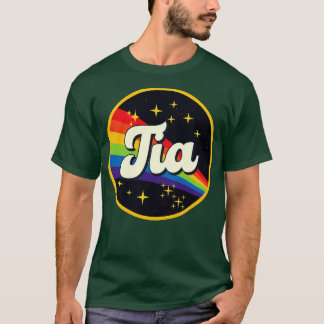 Tia regenboog in ruimte stijl t-shirt