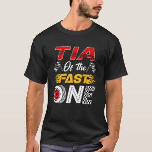 Tia Van De Snelheidsduivel 1e Verjaardag Raceauto T-shirt