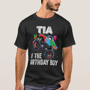 Tia van de Verjaardag Jongen Monster Vrachtwagen V T-shirt