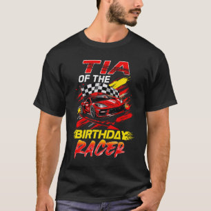 Tia van de verjaardag Racer Race Car Party Family T-shirt
