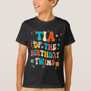Tia van de verjaardag tweeling jongens meisjes fee t-shirt