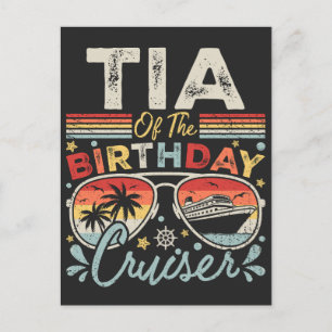 Tia van de verjaardagscruiser-vakantie briefkaart