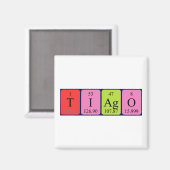 Tiago periodiek table name magnet magneet (Voorkant / Achterkant)