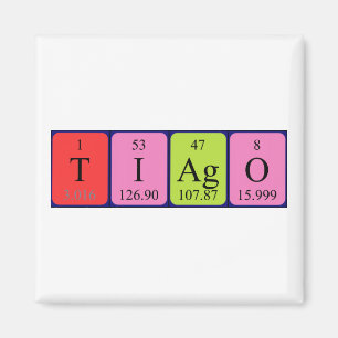 Tiago periodiek table name magnet magneet