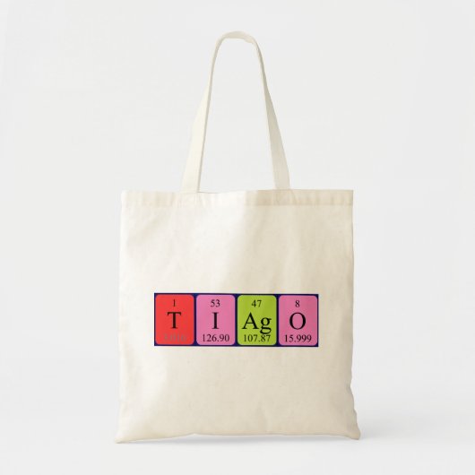 Tiago periodieke lijstnaam canvas tas (Voorkant)