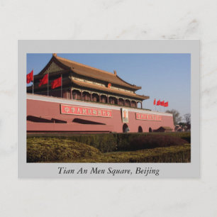 Tian An Mannen Square, Beijing Briefkaart