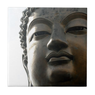 Tian Tan Buddha Face close up Tegeltje