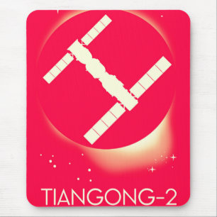 Tiangong-2 China ruimtestation ruimte kunst. Muismat