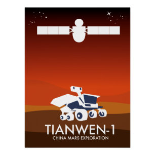 Tianwen-1 Chinese ruimtekunst Perfect Poster