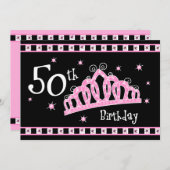 Tiara 50th Birthday Kaart (Voorkant / Achterkant)