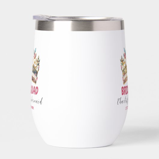 Tiara Bride Squad Bridesmaid Nom Bachelorette (Droite)