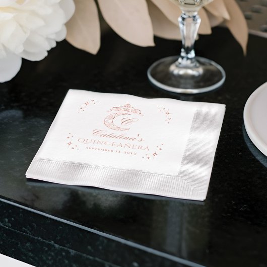 Tiara Celestial Crescent Moon Monogram