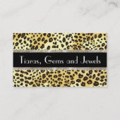 Tiara Cheetah Imprimer Cartes de visite (Dos)