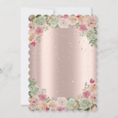 Tiara, Confetti Floral 80th Birthday Kaart (Achterkant)