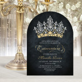 Tiara Crown Diamond Quinceanera Invitation