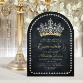 Tiara Crown Diamond Quinceanera Invitation