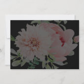 Tiara Floral Black en Gold Sweet 16 Kaart (Achterkant)