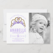  Tiara foto verjaardagsuitnodiging Kaart (Voorkant)